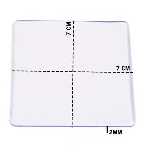Base Acrílica 7x7 Quadrada - Biscuit/Artesanato - 24 Unidades Promoção MR