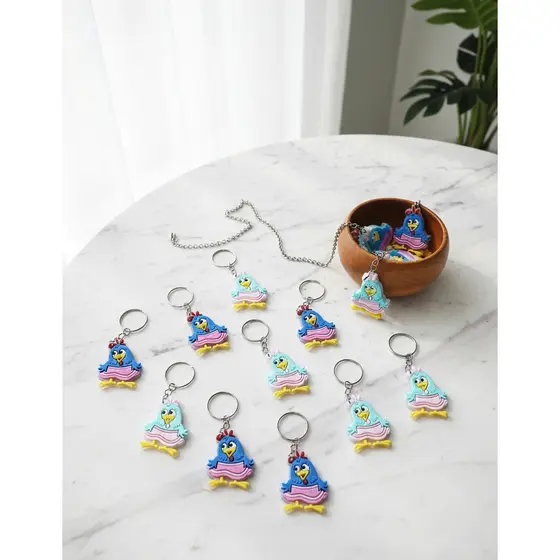Chaveiro Galinha Pintadinha 10un Lembrancinha Tema Festa