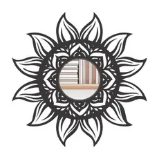 Espelho Mandala Sol MDF Decorativo 30x30cm