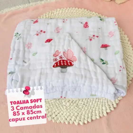 Toalha soft bebê 3 camadas fralda recém nascido ENVIO IMEDIATO