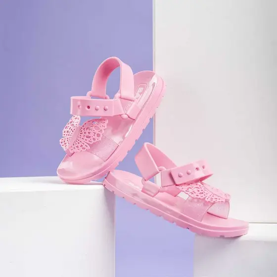 Sandália Infantil Menina papete Baby Bebê Conforto Leve Lançamento Borboleta Vazada Promoção !