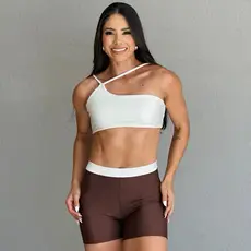 conjunto de short cross top nula manga fitness academia