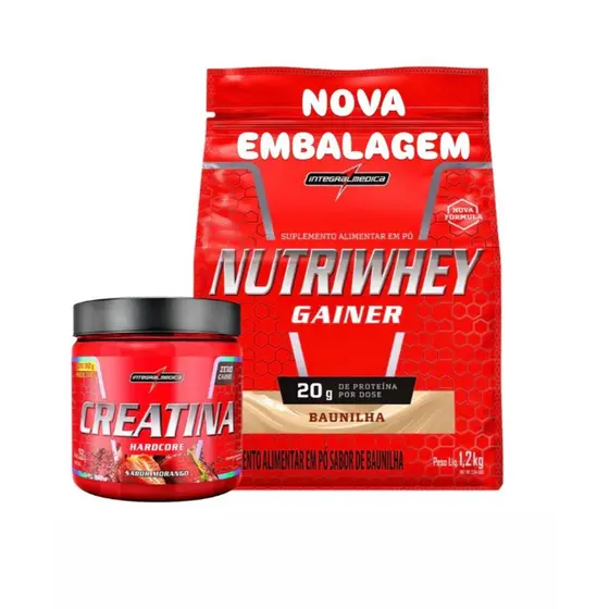 Nutri Whey Protein 1,2 Kg + Creatina 300g 100% Pura - Integralmedica