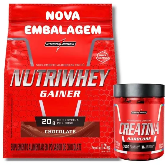 Kit Nutri Whey Protein 1,2kg + Creatina 60 Caps - Integralmédica