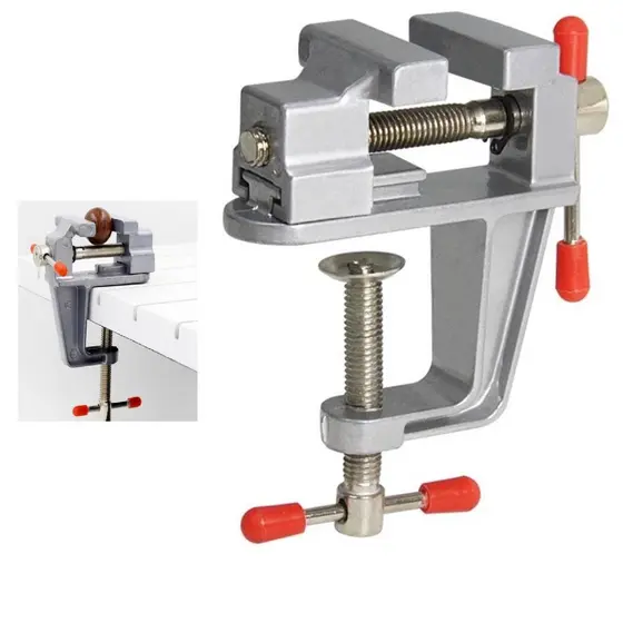Mini Torno Morsa Profissional De Mesa Bancada em metal