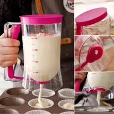 Copo Para Panquequeira Dispenser Medidor Dosador De Massas Panquecas Bolo Cupcakes 900 Ml