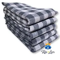 Kit Pano de chão Xadrez EXTRA GRANDE DUPLO 70x55cm pano de Limpeza tipo Saco
