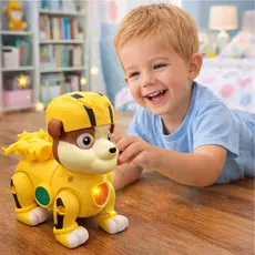 Brinquedo Infantil Cachorro Patrulha Rubbie Canina Fujão  Cachorrinho Robô Com Luz e Anda Pilha