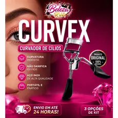 Curvex - Curvador de Cílios Profissional Aço Inox | Modelador de Cílios Portátil Fácil de Usar