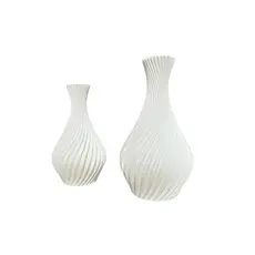 Kit 2 Vasos Decorativos em Espiral Decoraçao Casa Sala Quarto Banheiro Escritorio