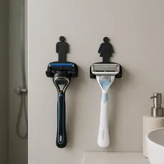 Suporte De Lâmina De Barbear Dele Dela Conjunto Kit Feminino Masculino Parede Banheiro Organizador Barbeador