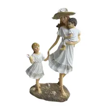 Estatuta Escultura dia das Mães  Mãe e Casal de  Filhos