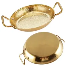 Panela Pergaminho Paella Dourada Aço Inoxidável Cor Dourado
