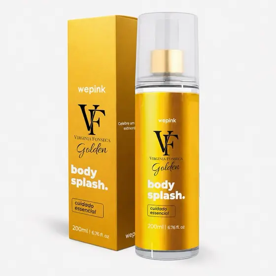 Body Splash VF Golden 200ml Feminino Floral Oriental Perfumado Sofisticado Longa Duração
