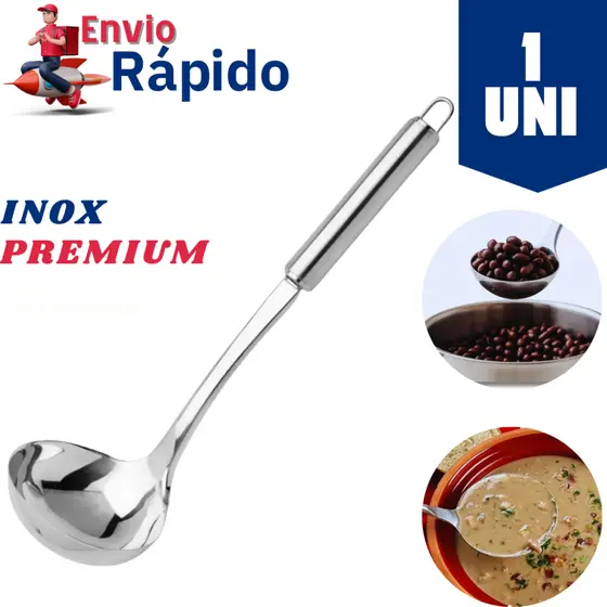 Concha de Feijão Aço Inox 32 cm 1 ou 2 Unidades para Feijão Sopas Molhos Caldos Cozinha Restaurante