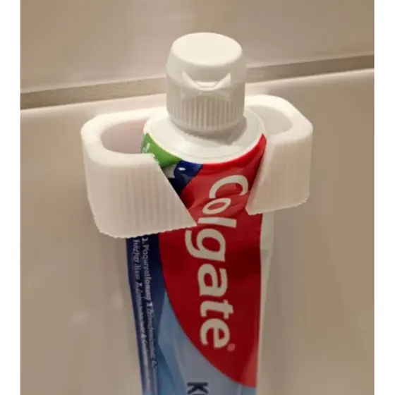 suporte de pasta de dentes de parede para banheiros sem furos com fita dupla face