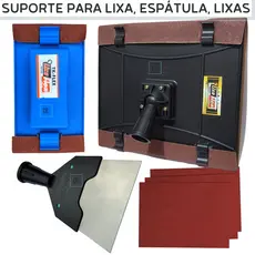 Suporte Para Lixa ou Tk Flex ou Espátula Inox Extensiva Para Lixar Tetos e Paredes ESCOLHA SEU KIT