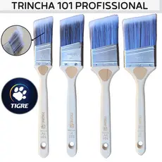 Pincel de Pintura Trincha Angular Profissional Tigre 1.1/2", 2", 2.1/2" ou 3" P/Recorte Com Precisão