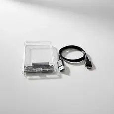 Case HD Externo Transparente Para HD/SSD SATA 2,5″ Adaptador Portátil Notebook e PC