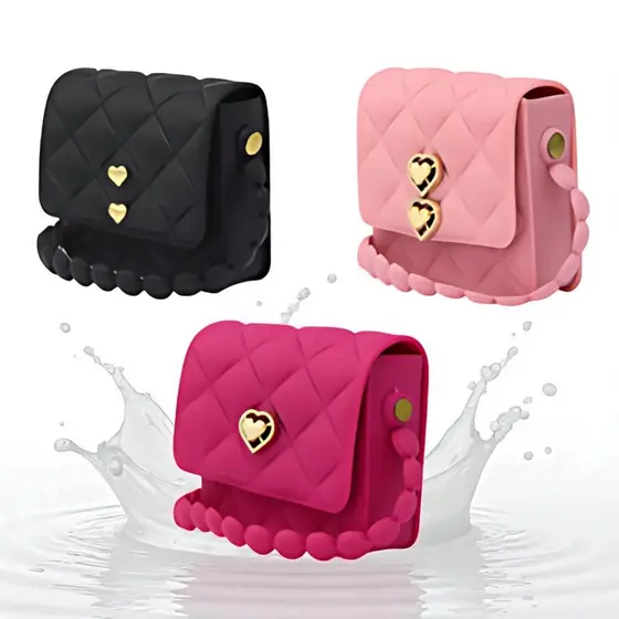 Bolsinha Coração Com Alça Modinha Juvenil Feminina | Leve E Impermeável Rosa Preto Lilas PROMOÇÃO