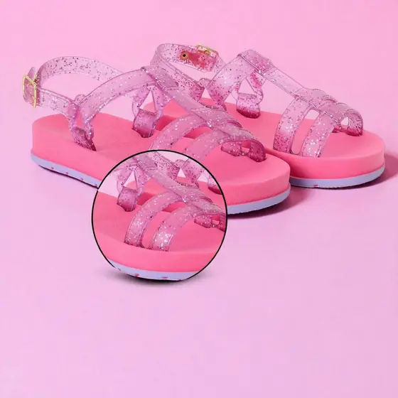 Kit Feminino Papete Calce Fácil + Bolsinha Moda Infantil Feminina – Cores Rosa/Preto PROMOÇÃO