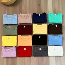 Kit 5 Unidades Camisas Masculina Tecido Algodão e Poliéster  Cores Sortidas Tecido Leve E Fresco