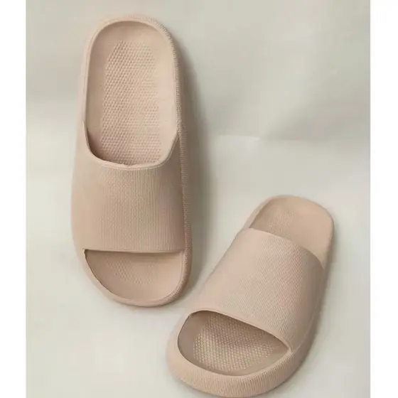 Sandália Slide Nuvem Chinelo Unisex Casual Confortável Ortopédica Nas Cores Rosa Preta Branca Bege