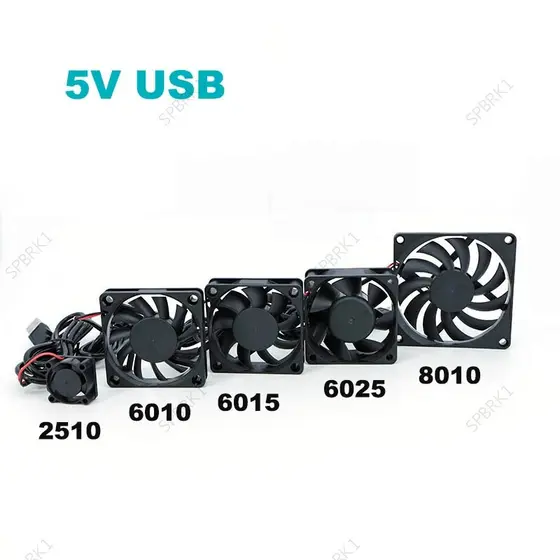 DC 5v USB 2510 8010 6010 6015 6025 6CM 8CM 60x60x25mm 80x80x10mm Ventilador De Refrigeração De Energia Para Receptor DVR