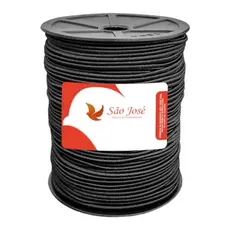 Elástico Roliço Colombe 5R Preto 2mm 100 Metros – São José
