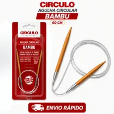 Agulha Circular Bambu 60cm - Círculo | Para Tricô, Alta Qualidade