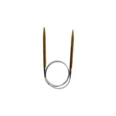 Agulha Circular Para Tricô -80 Cm - Bambu e Aço - Círculo
