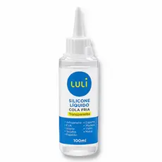 Silicone Líquido Cola Fria Transparente Luli 100ml P/ Artesanato EVA Tecido Madeira Papel