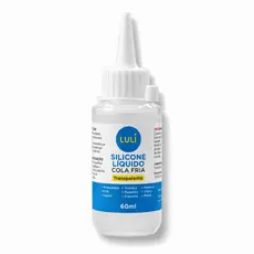 Silicone Líquido Cola Fria Transparente Luli 60ml Tecido Madeira Papel