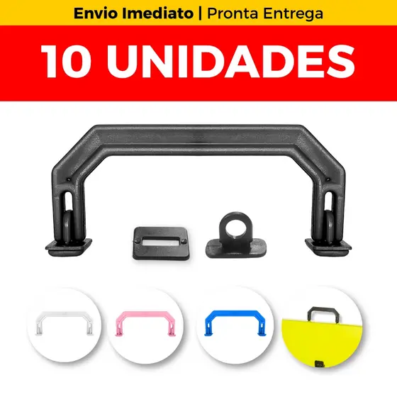 Kit 10 Alça Para Maleta com Encaixe CORES Envio Imediato Pronta Entrega