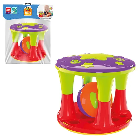 Chocalho Torre com Bolinha Brinquedo Infantil Bebê Brinquedo Interativo Brinquedo Fase De Crescimento