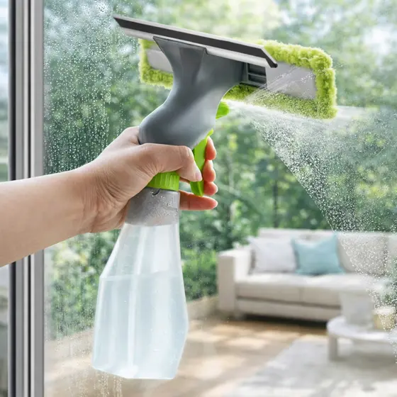 Rodo Mop Spray Com Reservatório Limpa Vidros 3 Em 1