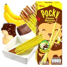 Pocky Biscoito Choco Banana - Glico - Importado Tailândia