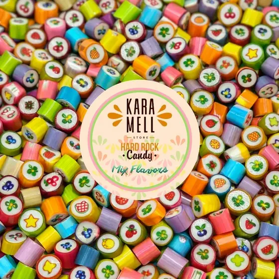 Balas Duras Frutadas Hard Rock Candy - Mix Sabores Original ou Super Ácidas - Linha Karamell