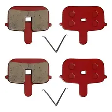 2 Pares Pastilha Freio Disco Mecânico Quadrada Vazada Bike
