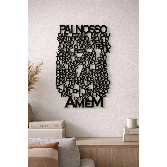 ORAÇÃO PAI NOSSO,QUADRO RELIGIOSO MDF 3 mm ,PLACA, LEMBRANÇA,