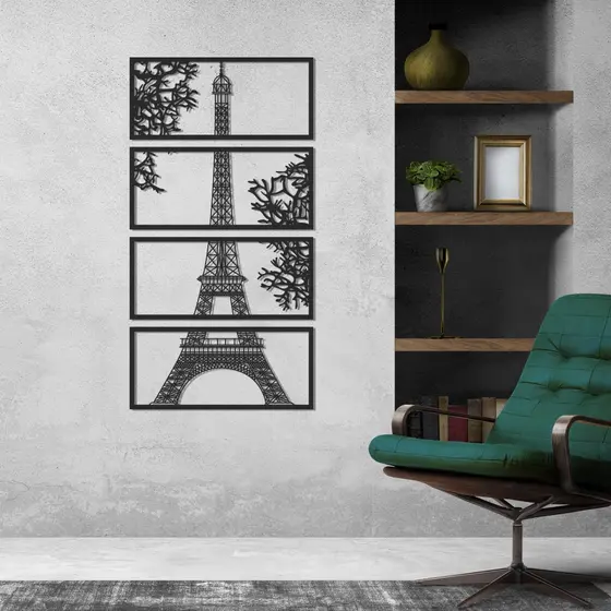 Quadro Decorativo Vazado Torre Eiffel Paris