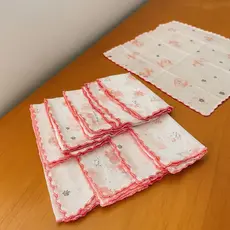 Fralda de Boca Para Bebe Toalha de Boca Enxoval Kit 6 Unidades Menina Menino Rosa Azul