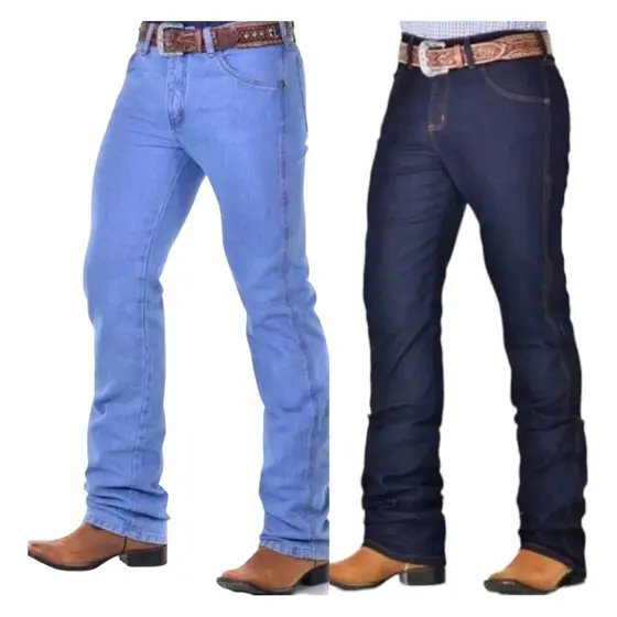 Kit 2 Calças Country Masculina Jeans com Elastano Rodeio Linha Premium