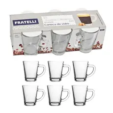 Kit 6 Xícaras de Vidro Egípcio 70ml para Café, Cafezinho e Chá | Vidro Resistente | 12, 18 e 24 Unidades