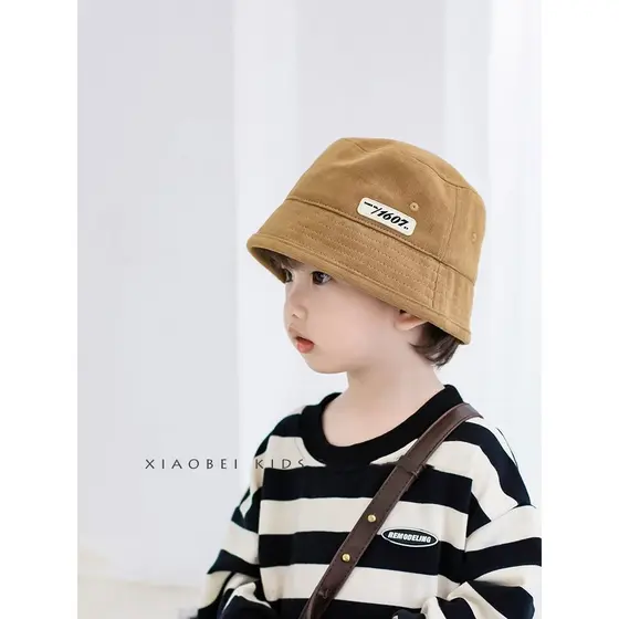 Chapéu de Pescador Infantil de Primavera e Outono, Chapéu de Balde Unissex, Estilo Coreano, Tendência