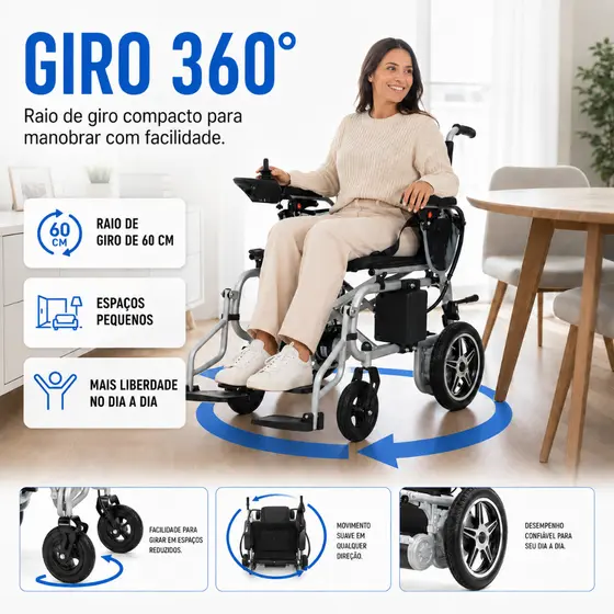 Cadeira De Rodas Motorizada W208e Potência E Conforto Economia
