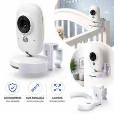Suporte Para Babá Eletrônica E Câmera Universal Adaptavél Para Berço ou Parede