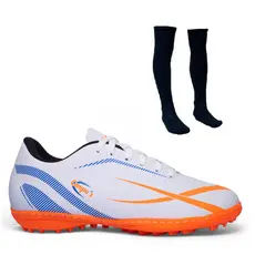 Kit Chuteira Society com Meião Esportivo Masculino Confortável Sola Costurada