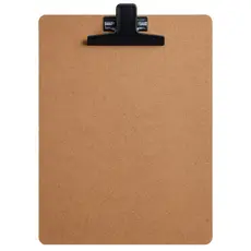 Prancheta de Madeira Eucatex A4 Ofício Com Prendedor de Metal 33cm x 23cm