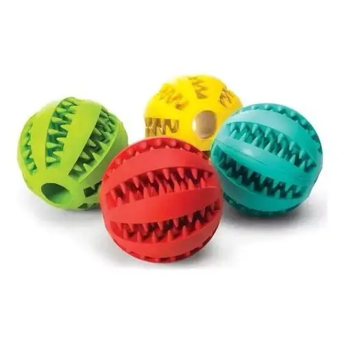 Mordedor Bola Pet Multifuncional Escova Mordedor Porta Petisco Pet Ball Boa Qualidade 6CM